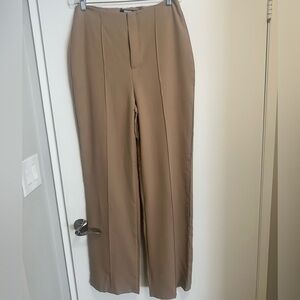 Missguided Tall Tan Wide-Leg Trousers